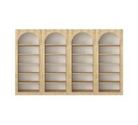 Vente-unique - Lot de 4 bibliothéques avec 6 niches - Naturel Clair - CYMORA