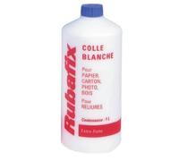 Lot de 4 Bidon de colle blanche extra forte 1L RUBAFIX