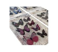 Lot de 4 blisters de stickers papillons 3D