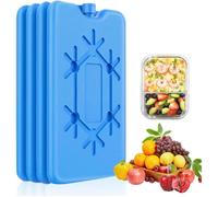Lot de 4 Bloc Glace pour Sac Isotherme, 200 ML Chacune, Blocs Réfrigérants pour Le Déjeuner, Bloc de Glace pour Sac Isotherme