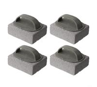 Lot de 4 blocs de nettoyage en pierre ponce pour grille et grille de four - Bloc de brique réutilisable - Nettoyant écologique pour grille de barbecue pour graisse tenace 10 x 7 x 4 cm