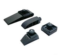 Lot de 4 blocs de papier abrasif en plastique pour ponçage à la main pour bois, cuir, carrosserie, panneaux de carrosserie et lissage général d'atelier (noir)