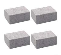 Lot de 4 blocs de pierre de nettoyage pour barbecue pour enlever les taches tenaces et la rouille sur les grilles, la fonte, les plaques et les surfaces de cuisson sans dommages