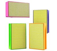 Lot de 4 blocs de ponçage avec éponge émeri / tampons de polissage grain 60 à 400 pour une utilisation humide et sèche / support en mousse pour carrelage, verre, bois, métal, outil de meulage manuel