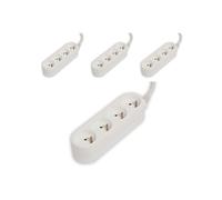 Chacon - Lot de 4 blocs multiprise 4x16A 3500W câble 1,5m - blanc Blanc