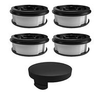 Lot de 4 bobines de fil de rechange - Avec couvercle de bobine - Compatible avec les modèles de coupe-bordures Gardenline GLR GLT Einhell RTV King Craft KCR Top Craft TCR