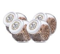 Lot de 4 bocals à bonbons bocal en verre avec couvercle pot de conservation -Diamètre 10.5 x Hauteur 16 cm -JUANIO- Transparent G