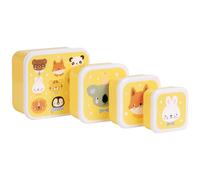Lot De 4 Boîtes À Goûter Jaune TU