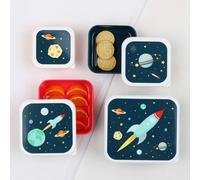Lot de 4 boîtes à goûter Espace