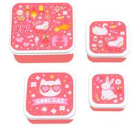 Lot de 4 boîtes à goûter Fun