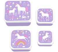 Lot de 4 boîtes à goûter Rêves de licorne