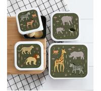 Lot de 4 boîtes à goûter Savane