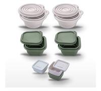 Lot de 4 boîtes à snacks avec 3 boîtes à sauce Fackelmann Storage Blanc|Vert|Coloré