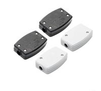 Lot de 4 boîtes de câble 64 x 41,5 x 17,8 mm pour éclairage 13 A 250 V, boîte de distribution robuste en PC avec raccord à vis pour l'extérieur et installation domestique