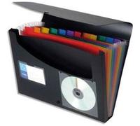 Lot de 4 boîtes de classement RAINBOW CLASS en popypropylène 8/10. 12 compartiments. Intérieur multicolore G
