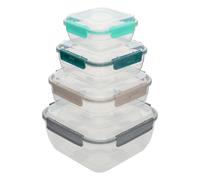 Lot de 4 boîtes ""Klic""caré en plastique - 5 five simply smart