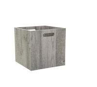 Lot de 4 Boites de rangement en bois Gris - L. 30.5 x P. 30.5 x H. 30.5 cm --