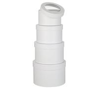 Lot de 4 boîtes de rangement rondes avec couvercle, boîtes-cadeaux, boîtes en carton, boîtes de rangement, coffrets à bijoux, boîtes-cadeaux d'anniversaire