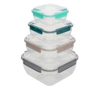 Lot de 4 boîtes ""Klic""caré en plastique - 5 five simply smart