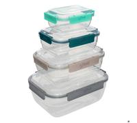 Lot de 4 boîtes ""Klic"" rectangle en plastique - 5 five simply smart