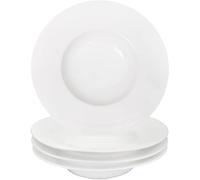 Lot de 4 bols à pâtes en porcelaine - 25,5?cm, blanc