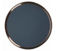Lot de 4 bols en grès gris à effet métallisé, gris foncé, grès