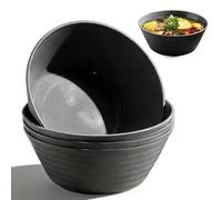 Lot de 4 Bols en Plastique 20 cm, 1200 ml, Saladier, Bol pour Soupe, Bol Micro-Ondes et Lave-Vaisselle, Bols Empilables Incassables pour Céréales, Pâtes, Salade, Soupe et Dessert
