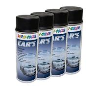 Lot de 4 bombes de peinture en spray Cars Dupli Color 652240 - Noir satiné - 400 ml