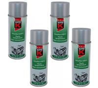 Lot De 4 Bombes De Peinture Haute Température - Gris Argent - Auto-K - 400 Ml