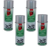 Lot de 4 bombes de peinture haute température - gris argent - Auto-K - 400 ml G