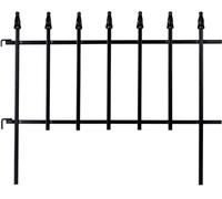 Lot de 4 Bordures de Jardin en métal Noir Design décoratif 45,5 x 57,5 x 2,5 cm en Fer Noir 13_0018262