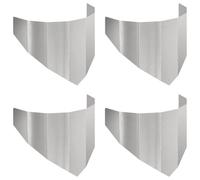 Lot de 4 bordures de pelouse en acier argenté 100 x 45 cm | Finition thermolaquée, bordure de jardin flexible, construction en acier robuste, résistante aux intempéries