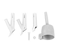 Lot de 4 bouches de soudure de vitesse pour vinyle PVC plastique Souffleur à air chaud Triangle Buse de vitesse 5 mm Tête de soudage ronde Type d'alliage