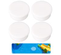 Lot de 4 bouchons de rechange pour table d'eau de l'étape 2, bouchons de vidange coniques en silicone pour tubes, pots de fleurs, flacons d'essai (blanc)