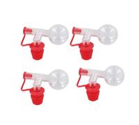 Fackelmann 9942550 Lot de 4 Doseurs à alcool, boule pour dosage d'alcool, bec doseur pour bouteille, bouchon doseur 2,5 ouchon verseur, Plastique, Rouge, 9 x 7 cm