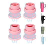 Lot de 4 bouchons magnétiques pour pailles de rechange pour bouteilles d'eau, accessoires anti-poussière pour utilisation en extérieur, voyage, maison, salle de sport