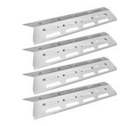 Lot de 4 boucliers thermiques universels en acier inoxydable pour barbecue | Bouclier thermique pour barbecue, cuisine, jardin, barbecue, pique-nique, barbecue, camping