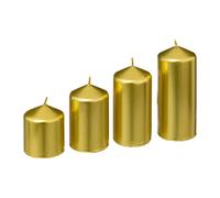 Lot de 4 bougies Avent 505g Or