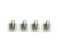 Lot de 4 bougies blanches Notre Dame de Lourdes 6cm 20h - Bougie Votive - Culte Chrétien en Cire végétale