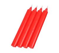 Lot de 4 Bougies Chandelier Essentiel 19cm Rouge