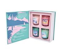 Lot de 4 Bougies - HOME DECO FACTORY - Voyage - Parfumées - Multicolore