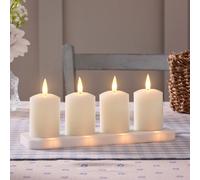 Lot de 4 Bougies Votives Rechargeables TruGlow® avec Télécommande