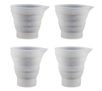 Lot de 4 boules doseuses pliables pour détergent liquide, 50 ml, 100 ml, distributeur de liquide de lavage adapté pour moules, versement de peinture, cuisines, laboratoires