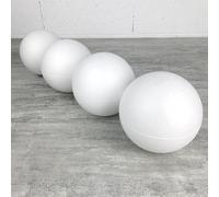 Lot de 4 Boules Pleines en polystyrène diamètre 15 cm, Styropor Blanc densité Professionnelle