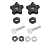 Lot de 4 boulons de poignée de tondeuse à gazon en acier inoxydable et caoutchouc avec rondelles, écrous et vis, poignée hexagonale pour une fixation sûre, pour différents modèles, pour tondeuses Toro