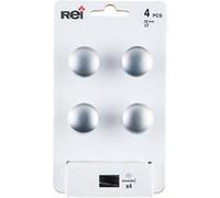 Rei Blister avec 4 boutons ronds pour meuble fabriqué en ZAMAK Finition chrome mat MOD.760 Ø25 mm