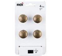 Lot de 4 boutons de meuble Rond zamak laitonné H.25 x l.25 x P.25 mm G