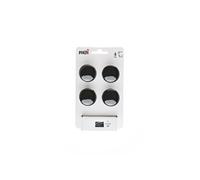 Lot de 4 boutons de meuble Rond zamak peint H.27 x l.33 x P.33 mm