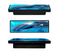 Lot de 4 boutons de tiroir ergonomiques en verre de cristal avec motif de dauphins - 9,1 cm