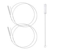 Lot de 4 Brosses de Nettoyage Flexibles en Acier Inoxydable de 1 m - Brosses Extra Longues pour Tuyaux, Pailles, Bouteilles et Drains de Réfrigérateur